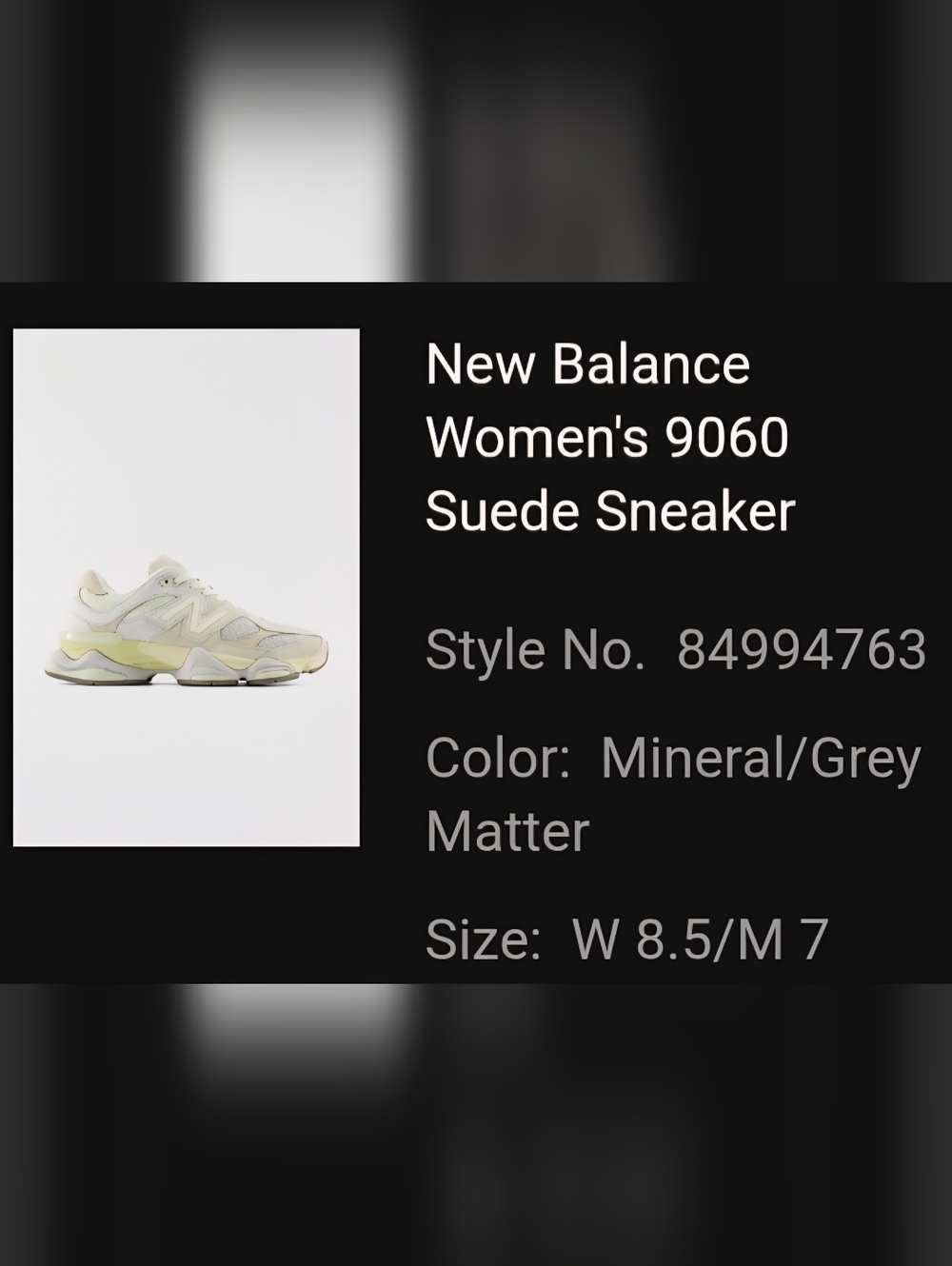 New Balance 9060 Womens Suede Sneaker - Picture 11 of 11